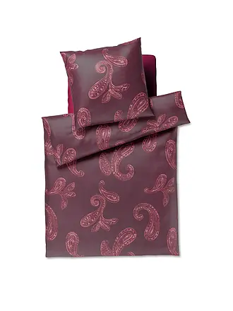 JOOP | Satin Bettwäsche PAISLEY 70x90cm/140x200cm Dkl Rot | 